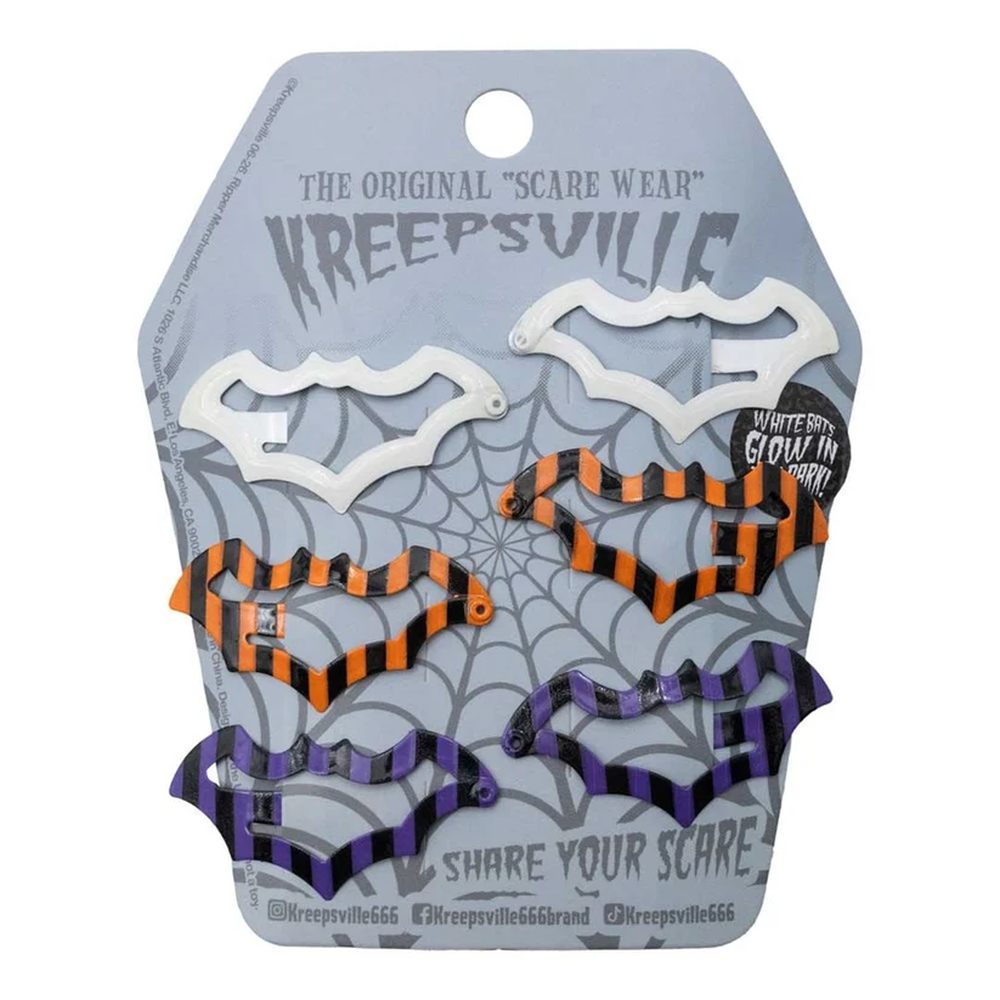 Kreepsville - Bat Snap Halloween Haarclip - Multicolours